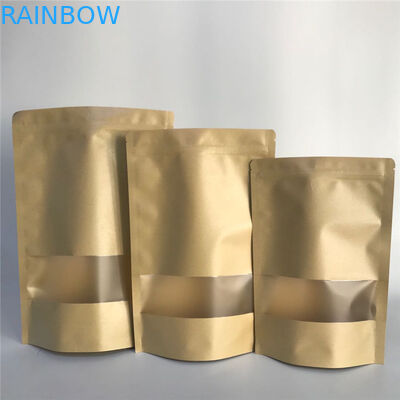Custom Accepted Stand up Kraft Paper Bags with Window