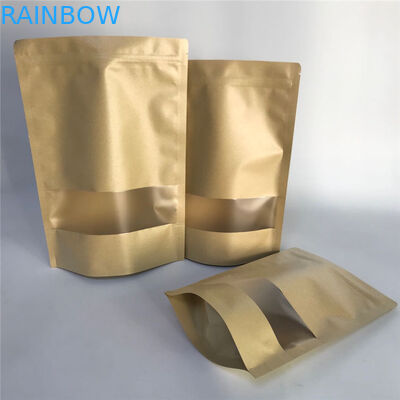 Custom Accepted Stand up Kraft Paper Bags with Window