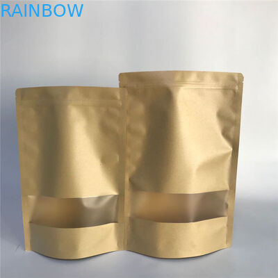 Custom Accepted Stand up Kraft Paper Bags with Zipper Water Proof Paper Bags