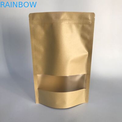 Custom Accepted Stand up Kraft Paper Bags with Zipper Water Proof Paper Bags