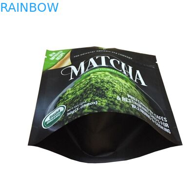 Custom Printing  Bags Aluminum Foil Stand Up Pouch Matcha Green Tea Powder Packing Bags