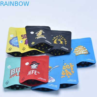 Mylar Bag For CBD Weeds Gummy Candy Bear Packaging stand up Bag Flavor Herb Flower Dry Tobacco Retail Bag