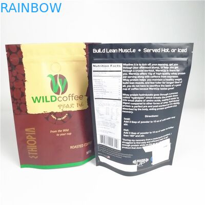 Matte Aluminum Foil Coffee Packaging Bags with Customized Logo and Valve
