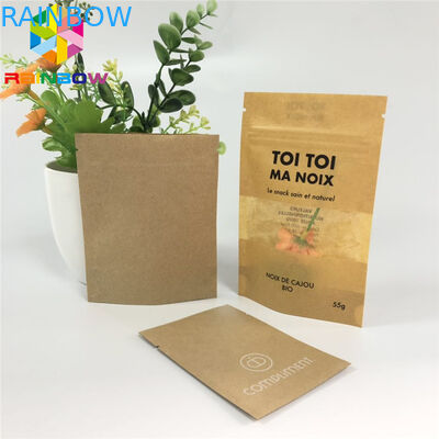 Brown Kraft Paper Bags With  Paper Packaging With Window See Through Food Grade Bags