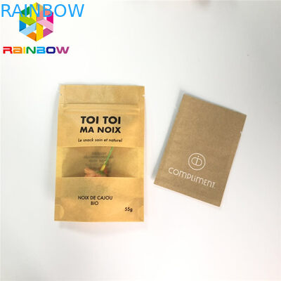 Food Grade  Paper Bags Resealable White Paper Bag With Window Eco-friendly Packaging Pouch For Tea