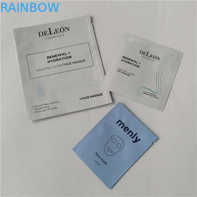 Matte blue cosmtic packaging bags customized flat foil sachets
