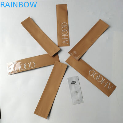 Matte blue cosmtic packaging bags customized flat foil sachets
