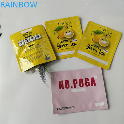 Matte blue cosmtic packaging bags customized flat foil sachets