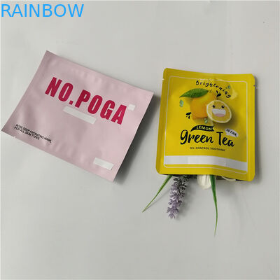 Matte blue cosmtic packaging bags customized flat foil sachets