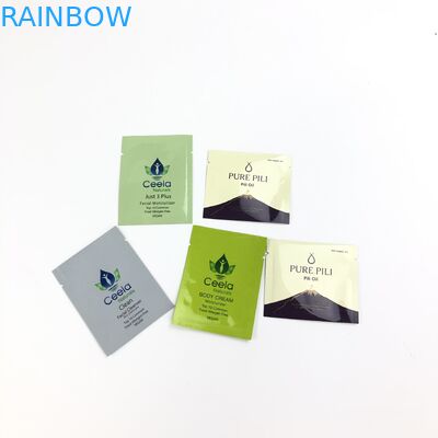 Wholesale grip seal glossy mylar foil sample pouch bags for skin care/powder/capsules packaging