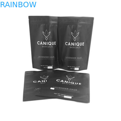 Smell Proof Bags Food Grade Zipper Bags Dry Flower Seeds Metallic Shiny Silver Custom Logo 16OZ Bath Salt Mylar Bag