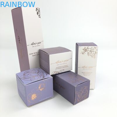 Custom Glossy UV Matt Film With 400g Thickness White Cardboard For Cosmetic Sample Argan Oil Paper Box Packaging