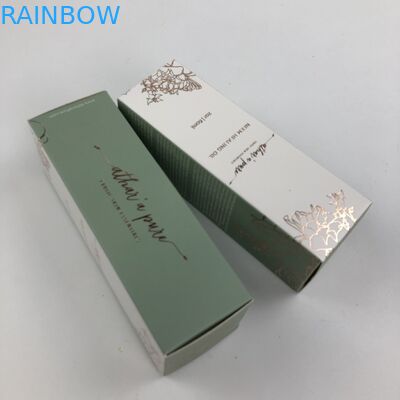 Custom Glossy UV Matt Film With 400g Thickness White Cardboard For Cosmetic Sample Argan Oil Paper Box Packaging