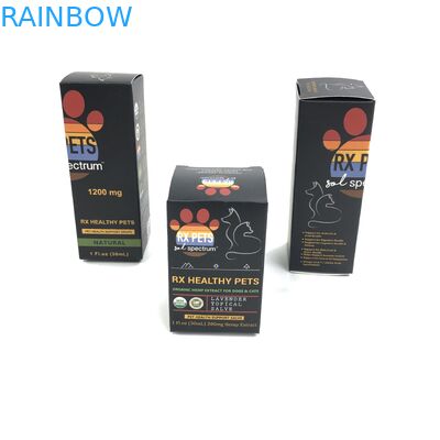 Custom Glossy Film With 400g Thickness White Cardboard For Medicine Spary Bottles jewelry  Paper Box Packaging