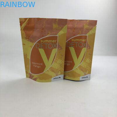 OEM custom plastic foil resealable flower tea leaf packaging bags with zipper