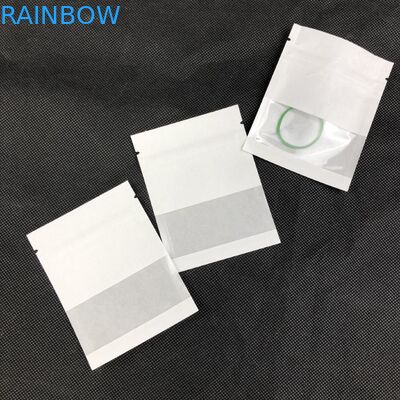 OEM Custom White Logo Size Resealable Kraft Paper With Transparent Window For Coffee Bean jewelry Packaging Pouch
