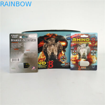 Custom Printed Blister Card Packaging Black Panther 3D Card for Capsule with Box