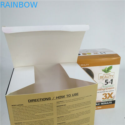 Custom Printed Cardboard Facial Cream Packaging Cosmetic Skincare Paper Box For Laundry Detergent