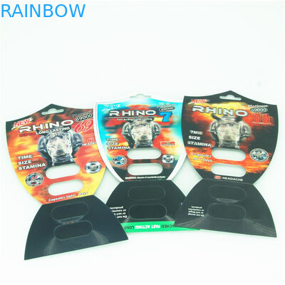 Wholesale Male Enhancement Pills Packing Boxes Rhino 69 3d Packaging Cards Effect Rhinopill Capsule Blister Packaging Ca