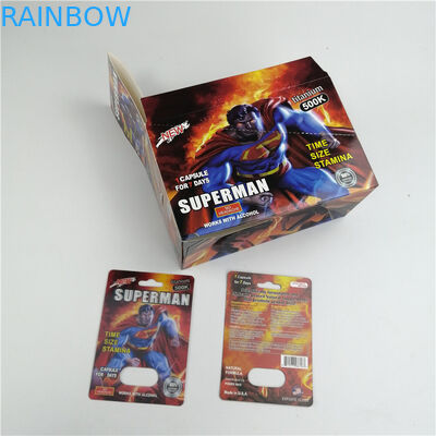 Hot Sale Rhino 99 500K Male Enhancement Pills Packaging 3d Blister Cards 24ct Display Paper Box
