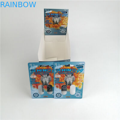 Custom Empty Capsule Pillls 3d Blister Plastic Cards Male Enhancement Capsule Packaging