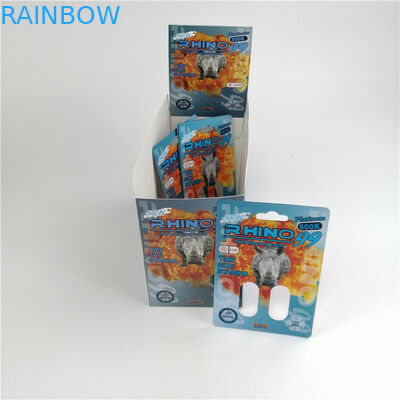 600k 700k Rhino Sex Pill Blister Card Packaging 3d Lenticular Card display box