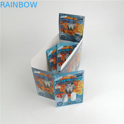 600k 700k Rhino Sex Pill Blister Card Packaging 3d Lenticular Card display box