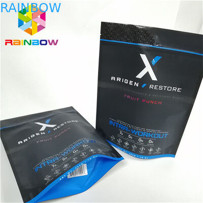 Small quantity stand up paper bags with  flat paper bags with tear notches custom printed