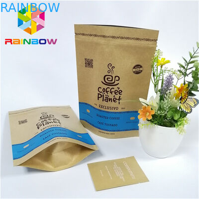 Stand up  pouch paper bags with zipper custom printed paper packaging bags