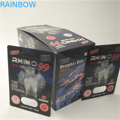 3d Capsule Blister Card Packaging Rhino 99 9000