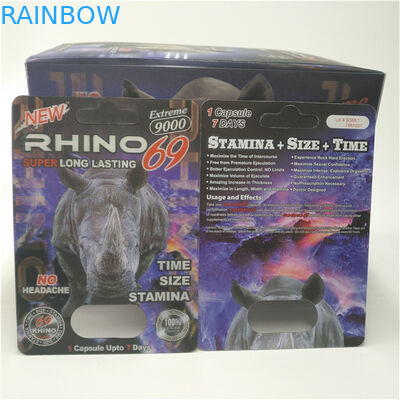3d Capsule Blister Card Packaging Rhino 99 9000