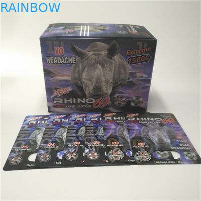 3d Capsule Blister Card Packaging Rhino 99 9000