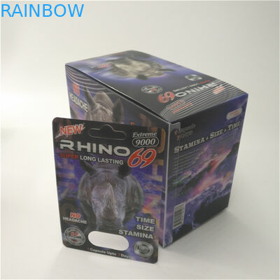3d Capsule Blister Card Packaging Rhino 99 9000