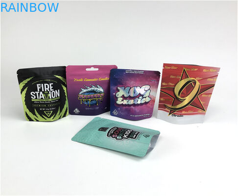 Soft Touch Custom Printing Smell Proof  Weed Kratom Bag 3.5g 7g 14g Cannabies Packaging Mylar Bag