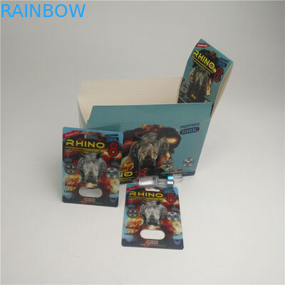MOPP 350g Thickness Blister 3d Cards Rhino Male Enhancement Pill