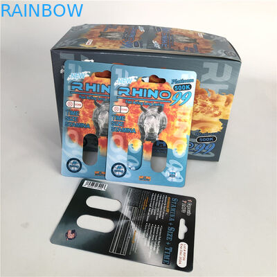 Rhino 99 500k Double Hole 3D Rhino Cards For Male Enhancement Pill