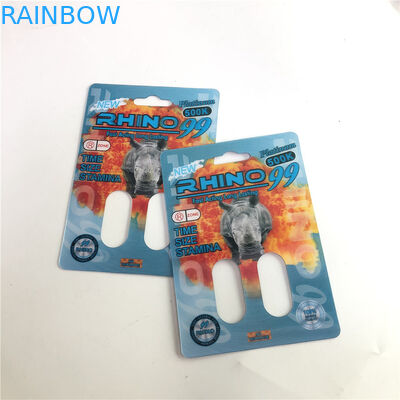 Rhino 99 500k Double Hole 3D Rhino Cards For Male Enhancement Pill