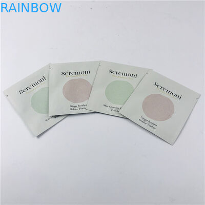 Custom Printed Small Three Side Sealed Packaging Bags with Zipper Small Sachets for Tea Packaging