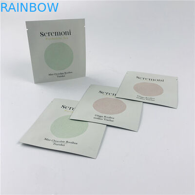 Custom Printed Small Three Side Sealed Packaging Bags with Zipper Small Sachets for Tea Packaging