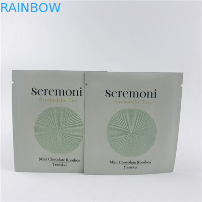 Custom Printed Small Three Side Sealed Packaging Bags with Zipper Small Sachets for Tea Packaging