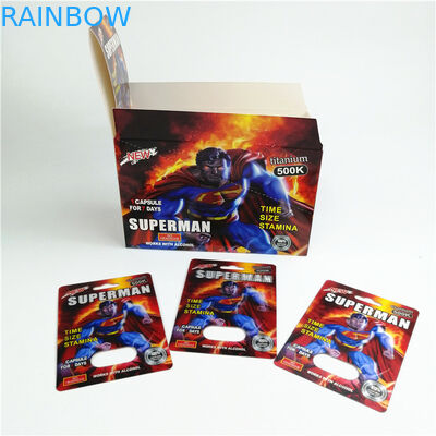 350g Paperboard Gravnre Printing Blister Card Packaging For Sex Pill