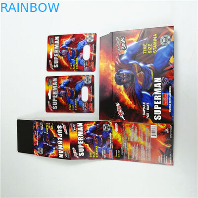 350g Paperboard Gravnre Printing Blister Card Packaging For Sex Pill