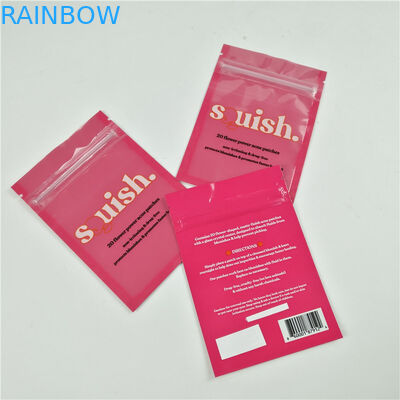 Low MOQ clear front dental floss hang hole plastic bags aluminum foil digital print zip lock bag packaging