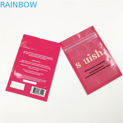 Glossy clear front dental floss plastic bags aluminum foil custom digital printed zip lock bag packaging