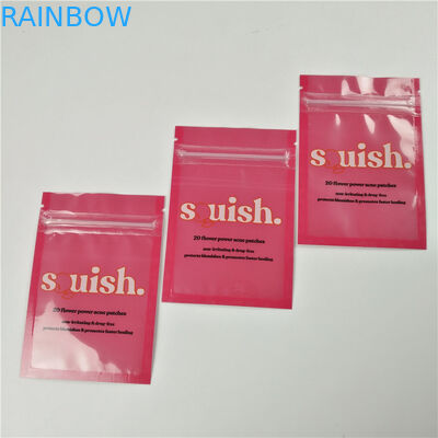 Glossy clear front dental floss plastic bags aluminum foil custom digital printed zip lock bag packaging