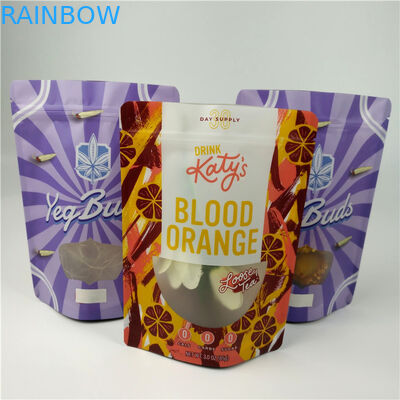 Custom Smell Proof Mylar Bags Plastic Stand up zipper pouch Cbd Food Packaging Aluminim Foil Candy Bag Pouch