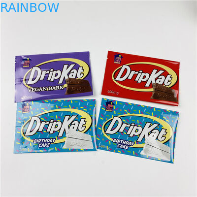 Digital Printed Pillow food Bag Plastic Foil Smell Proof Back Seal Bags Chocolate Bar Wrapper Pouches