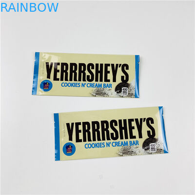 Digital Printed Pillow food Bag Plastic Foil Smell Proof Back Seal Bags Chocolate Bar Wrapper Pouches