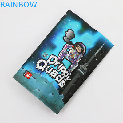 Foil Zipper Smell Proof CMYK Mylar Weed Packaging Bag