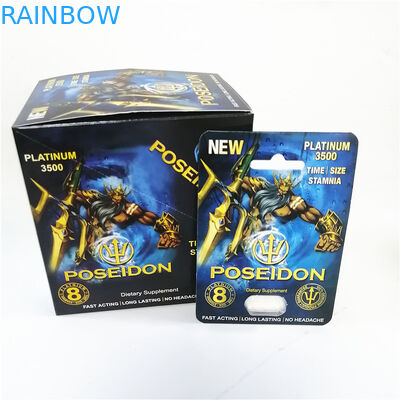 Pussycat Package Rhino Capsule Pills Blister Card UV printing